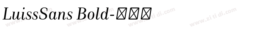 LuissSans Bold字体转换